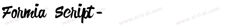 Formia Script字体转换